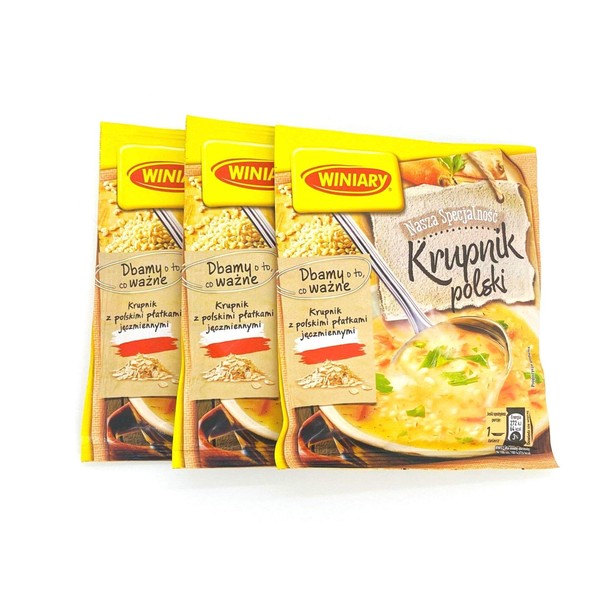 WINIARY Krupnik Polski SOUP pack of 3 (9 portions) Made in Poland