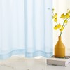 TOAVA DECO Sky Blue Sheer Curtains 45 Inch Length for