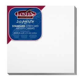 Loxley 10 x 10-inch Deep 36 mm Edge Ashgate Chunky Stretched Artists Canvas, White