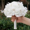 Wedding Bouquets for Bride and Bridesmaid, Fabric Cloth, 9" D