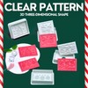Orapink Christmas Cookie Cutters, 4-Piece 3D Merry Christmas Plastic Cookie