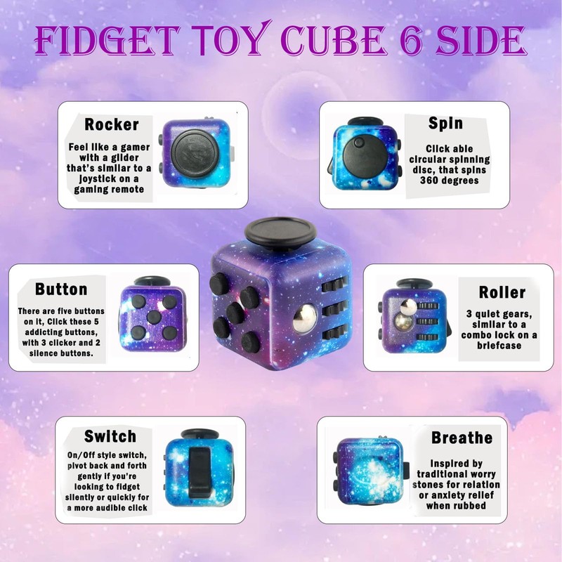 3 Pcs Fidget Toys, Fidget Toys For Kids, Fidget Cube,