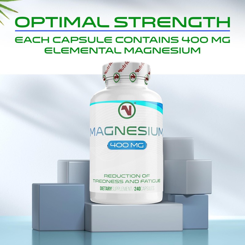 Mega Strong Magnesium Capsules 400mg | 240 Easy to Swallow