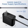 SANOOV 27W GaN PD USB-C Power Supply for Raspberry Pi