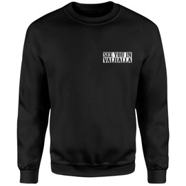 See You In Valhalla Men's Sweatshirt Thor Vikings Shirt Ragnar Rising Walhalla Wodan Viking Valknut Odin Men's Jumper, black