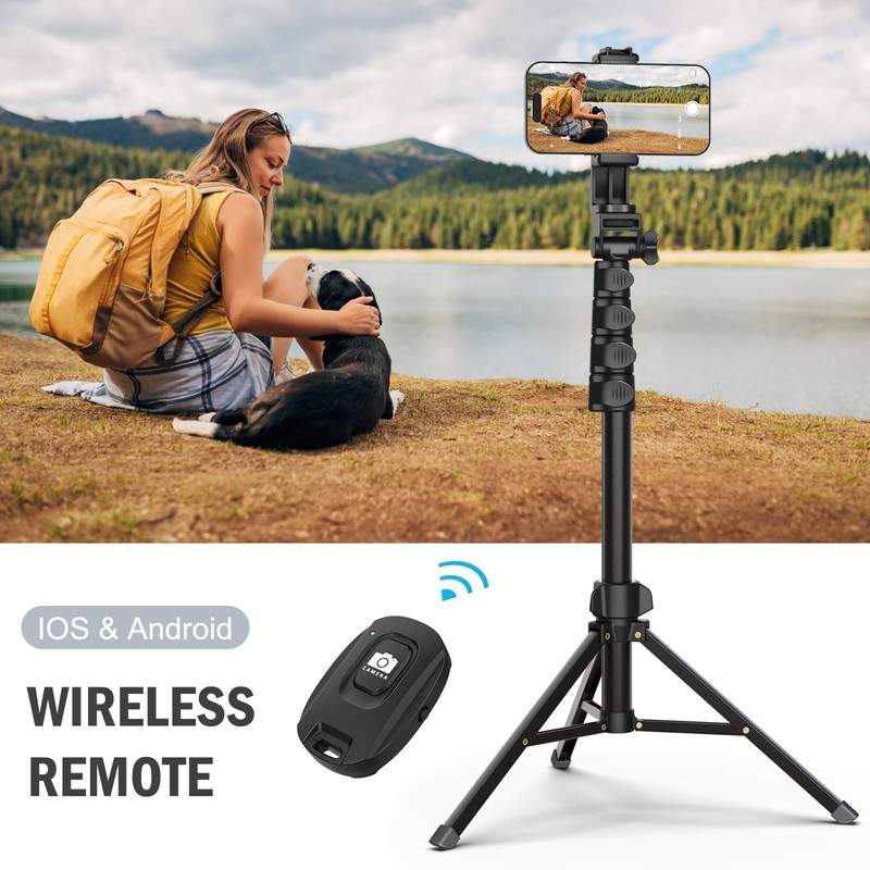 Liphisy 64” Tripod for Cell Phone & Camera, Phone Tripod