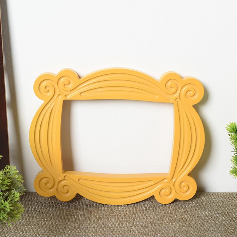 Ieron Iconic Peephole Frame, Yellow Door Frame, Decorative Wall Art