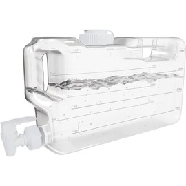 1.1 Gallon Refrigerator Water Dispensers Bottle BPA Free with Faucet Spigot & 58mm Screw Cap - Color: Clear