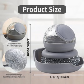 Steel Wool Scrubber,Metal Stainless Steel Scrubber for Cleaning Dishes,Brillo Pads