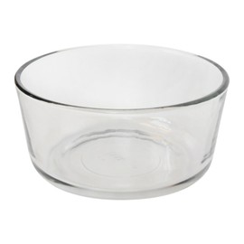 Pyrex 7201 Round Glass Food Storage Bowl w/ 7201-PC Sangria Red Lid (2-Pack)