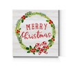 Renditions Gallery Merry Christmas Wreath Wall Art, Cute Christmas &