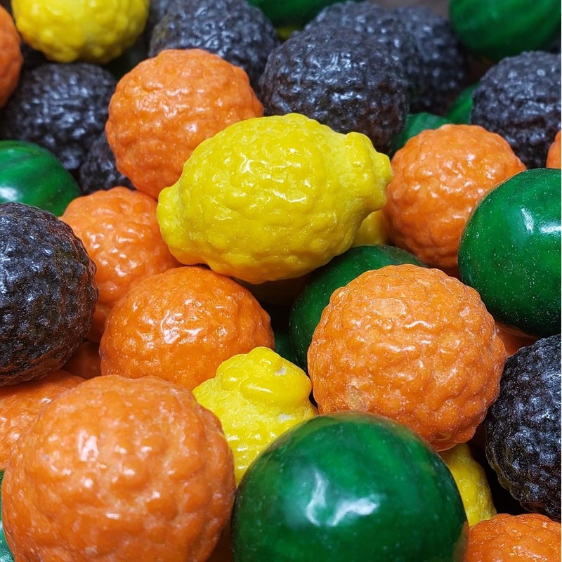 Fruidles Fancy Fruit Bubble Gum Balls, Original Fruit Shaped Candy