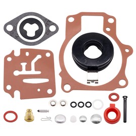 OXCANO 398729 396701 392061 Carburetor Repair Kit with Float Compatible with Johnson Evinrude 18 20 25 28 30 35 40 45 48 50 55 60 65 70 75 HP Replaces 18-7222 18-7042 9-37107