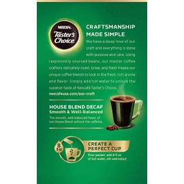 Nescafe Taster's Choice Decaf Instant Coffee, House Blend (Pack of 12)