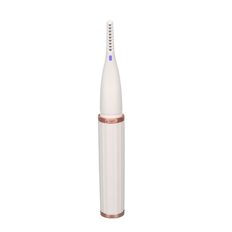 Heated Eyelash Curlers Micro USB Rechargeable Dual Brush Head Intelligent