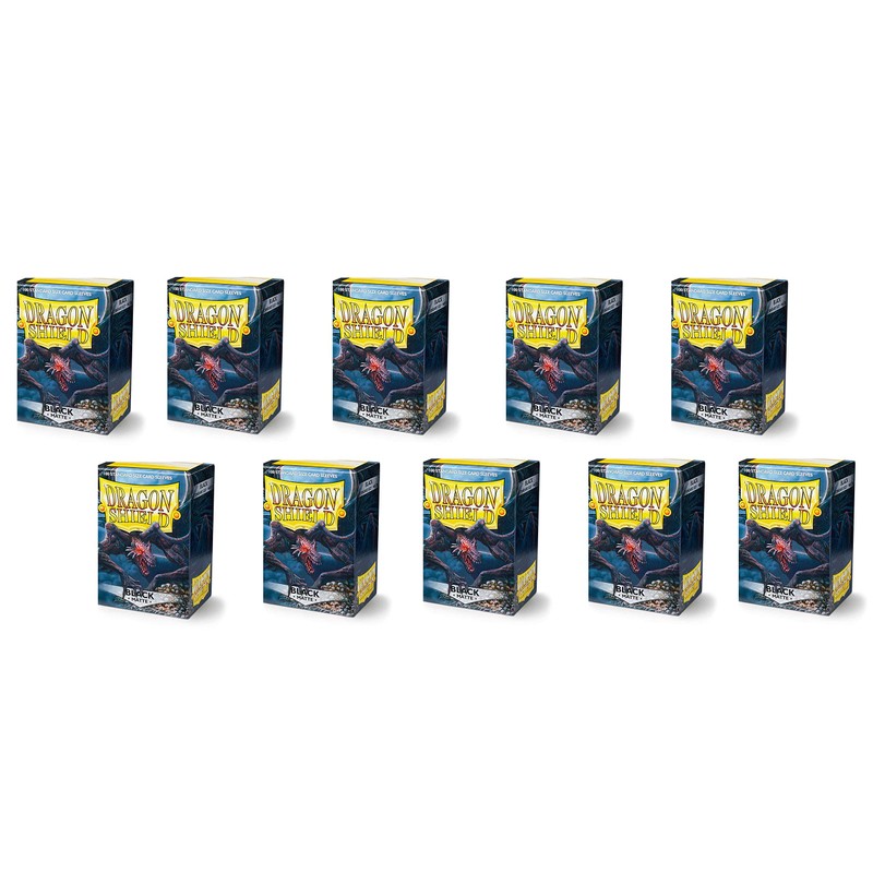 Dragon Shield Brand, Matte Black Sleeves [10 packs of 100