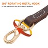 DONGKER 11.8" Short Dog Leash, Leather No Tangle Dog Leash