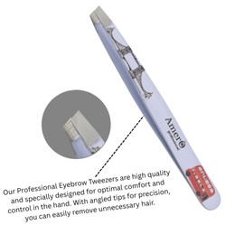 London Eyebrow Tweezers – Precision Stainless Steel Slant Tip with London Bridge & Red Double-Decker Bus Print – Grooming Tool for Eyebrow Shaping & Hair Removal – Unisex Beauty Tool