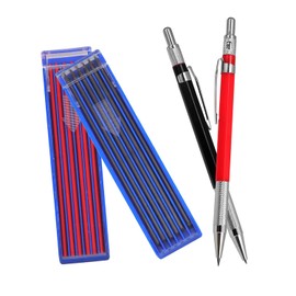 COHEALI Portaminas De 2.0 Mm Para Carpintería Con Recargas Negras Y Rojas Juego De Lápices Mecánicos Para Ingeniería Y Trabajo En Madera Y Metal Compacto Y Portátil