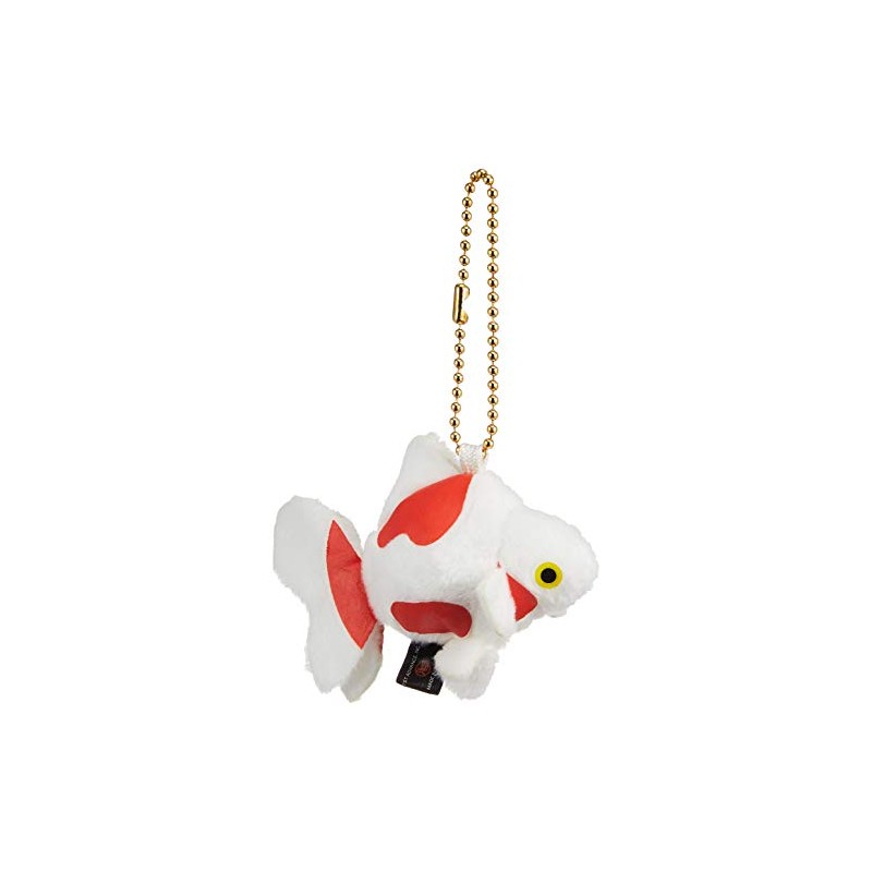 Goldfish Bell Ryukin Mascot Key Chain WHITE