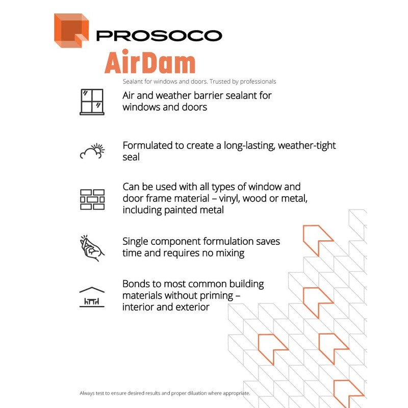 PROSOCO AirDam | Wall Cavity sealant for Windows and Doors
