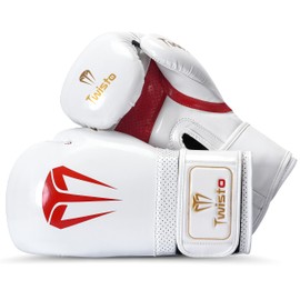Twisto Boxing Gloves Sparring X7 (10 oz, White/Red)