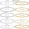 MAGIDOVE 10PCS Anklet Bracelet for Women (21.5+5cm)