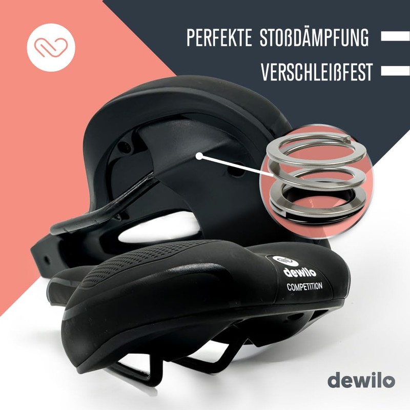 dewilo Competition Bicycle Saddle for Men and Women + Rain