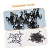 Totority 50pcs Fishing Swivels Connector Way Fishing Swivels for Tackle