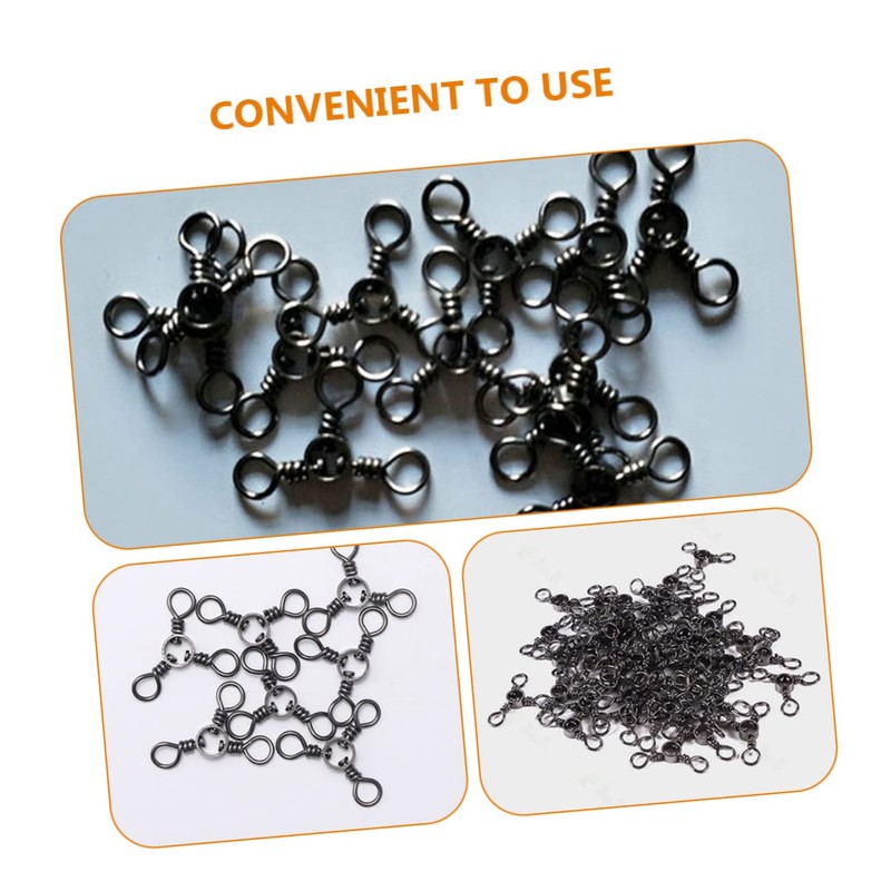 Totority 50pcs Fishing Swivels Connector Way Fishing Swivels for Tackle