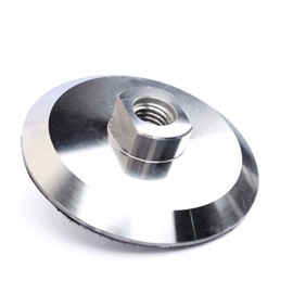 HOMESOM 4 Inch Aluminum Backer Pad, 5/8-11 Thread, Hook and Loop Backing, Polishing Wheel Holder, For Air Polisher and Polisher Machine