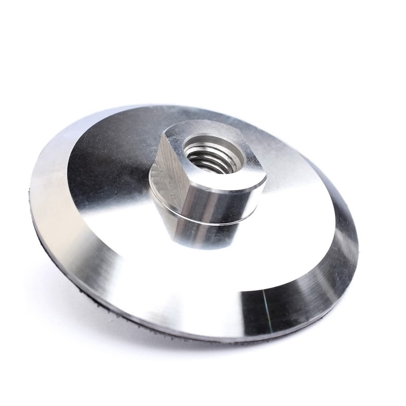 HOMESOM 4 Inch Aluminum Backer Pad, 5/8-11 Thread, Hook and