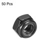TA-VIGOR 50Pcs Hex Lock Nuts, M5 x 0.8mm Threaded Carbon