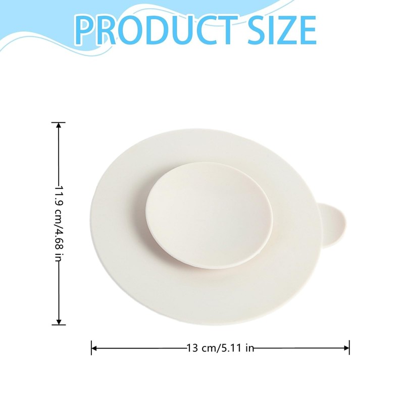 3 PCS Table Suction Cup Pad Professional Tableware Sucker Silicone