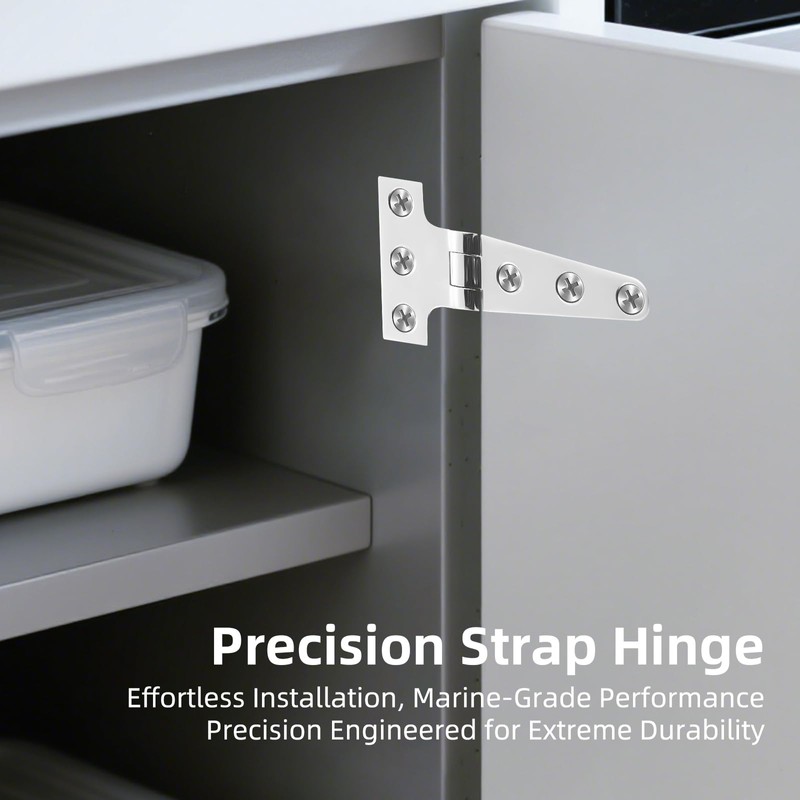 RiaYer Heavy Duty 316 Stainless Steel T Hinges, Marine Grade,