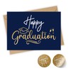 Elegant Graduation Card with Pre-Printed Message – Navy Blue &