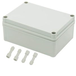 Zulkit Junction Box ABS Plastic Dustproof Waterproof IP67 Junction Boxes Universal Electrical Project Enclosure DIY Electronic Project Box Grey 6.89 x 4.92 x 2.95 inch (175 x 125 x 75 mm)