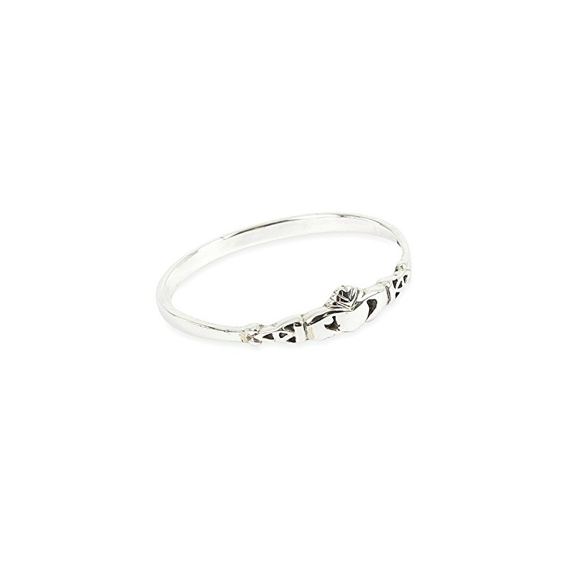 Solid 925 Sterling Silver Claddagh stacking Ring in sizes G-Z