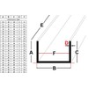 Aluminium U-Profile Rail Rolled Blank Aluminium Profile 25 x 25