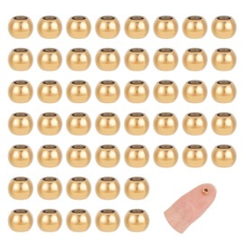 UNICRAFTALE Metal Spacer Beads, Stainless Steel Beads, Gold, Round Spacer Beads, 2 mm Hole Spacer Beads, Bracelets, Smooth Beads for Threading, for DIY Jewellery Chains, Making, 4 x 3 mm, Pack of 100