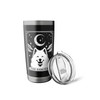Tarot Card Vintage Crescent Moon Samoyed Dog Mom Stainless Steel