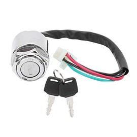 Juego de interruptor de encendido de bicicleta eléctrica para motocicleta con 2 llaves de repuesto Universal para ATV Mini Moto para Dirt Bike Arrancador de encendido Botón del motor Interruptor de arranque del motor Botón de arranque del motor Switc