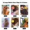Pack of 8 Flower Hair Clips for Women, Large Claw