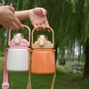 Insulated Water Bottle 650ML 304 Stainless Steel Straw Bottle for