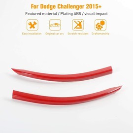 SHINEKA Front Bumper Lip Cover Trim Protector Strip For Dodge Challenger 2015+ SXT Red