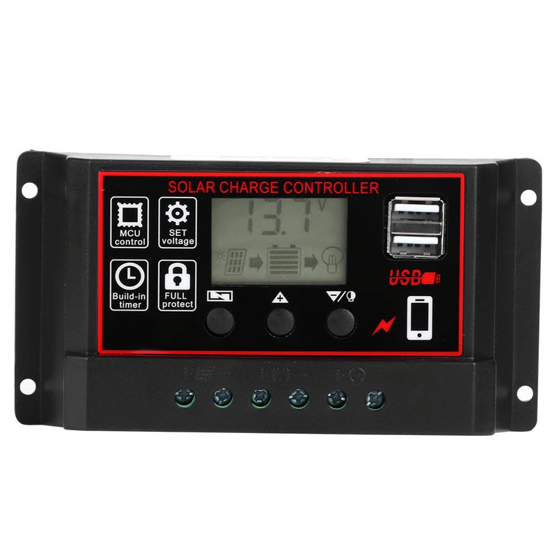 12V 24V Solar Photovoltaic Meter Intelligent Digital Display Controller USB