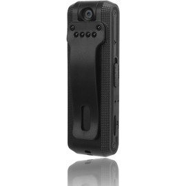 Sanpyl Pequeña Cámara Corporal, 1080P 180° Gran Angular Anti Vibración Clip Trasero Impermeable Mini Cámara Corporal, 500mAh Portátil Cámara Corporal de Acción de Bolsillo, Soporte 64GB