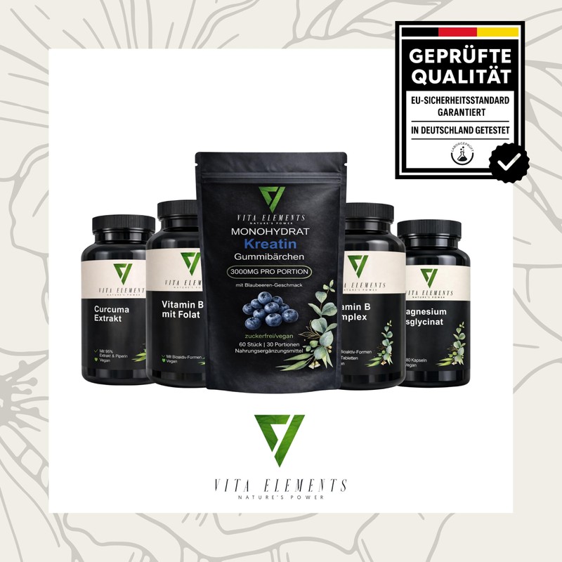 Vita Elements Creatine Monohydrate Gummies – Pack of 60 –