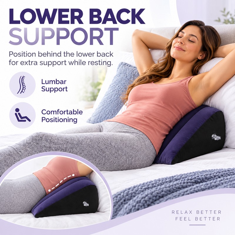 Inflatable Wedge Pillow for Travel & Rest – Portable Body
