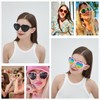 WDZAYXC Polarised Oversized Heart Retro Sunglasses Cute Glasses UV400 Protection,